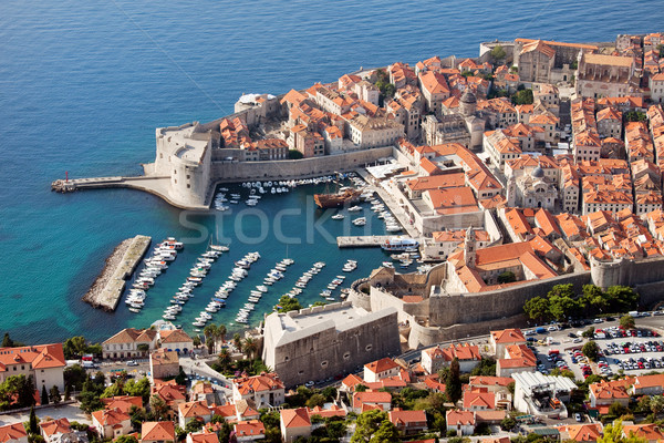 Dubrovnik Luftbild Altstadt Meer Kroatien Haus Stock foto © rognar