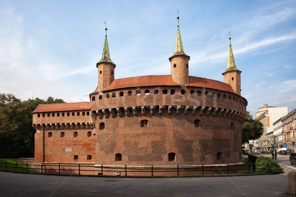 Krakau Polen Festung alten Stadt Wand Stock foto © rognar