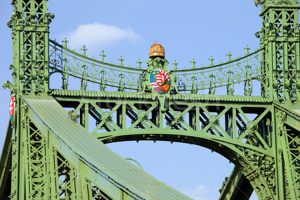 Liberty Bridge Closeup in Hungary Stock photo © rognar