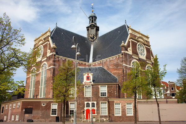 Amsterdam kuzey kilise kare Hollanda tuğla Stok fotoğraf © rognar