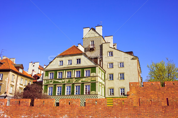 Barrio antiguo Varsovia arquitectura Polonia edificio ciudad Foto stock © rognar