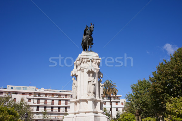 Monument to King Saint Ferdinand in Seville Stock photo © rognar