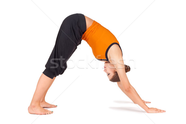 Fit Young Woman Practicing Yoga Asana Stock photo © rognar