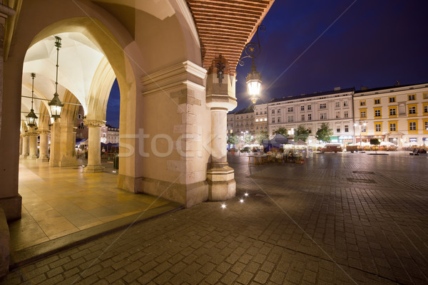 Krakow Old Town in Poland at Night Stock photo © rognar