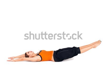 Woman Practicing Yoga Asana Stock photo © rognar