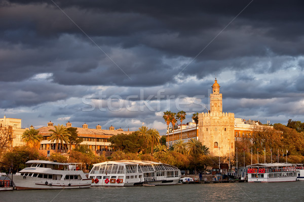 City of Seville at Sunset Stock photo © rognar