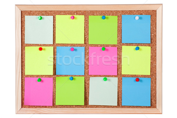Colorful Paper Notes on Corkboard Stock photo © rognar