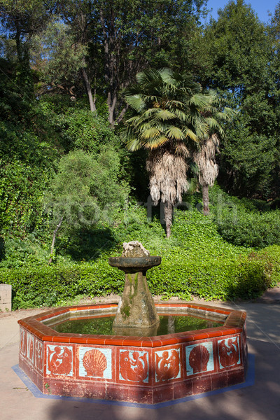 Montjuic Garden Fountain in Barcelona Stock photo © rognar