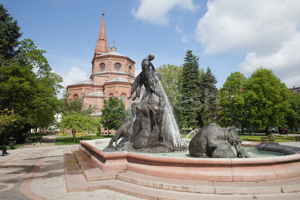 The Deluge Fountain in in Bydgoszcz Stock photo © rognar