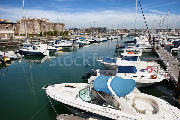 Marina Portekiz yelken tekneler başvurmak kasaba Stok fotoğraf © rognar