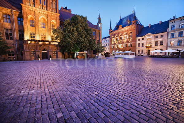Evening at Old Town Square in Torun Stock photo © rognar