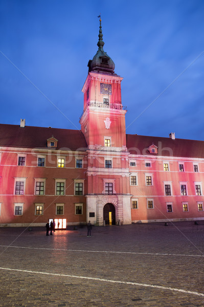 Stock fotó: Királyi · kastély · éjszaka · óváros · épület · város