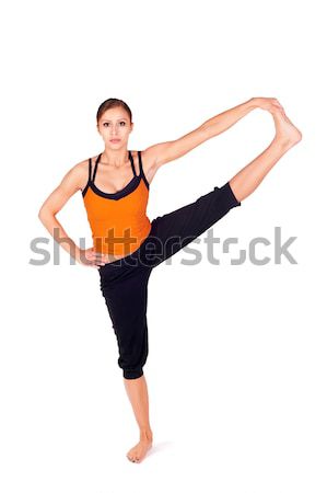 Young Attractive Fit Woman Practicing Yoga Stock photo © rognar