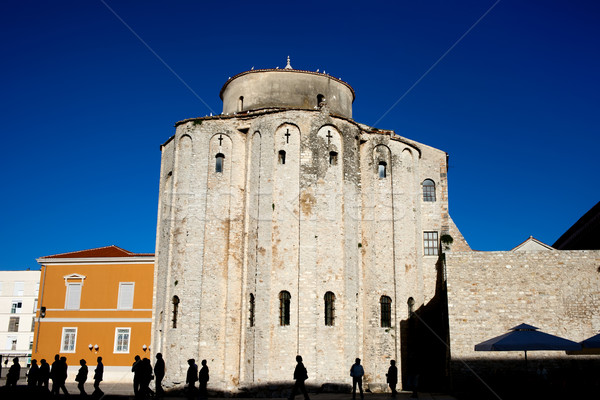 Foto d'archivio: Chiesa · Croazia · turisti · gruppo · silhouette