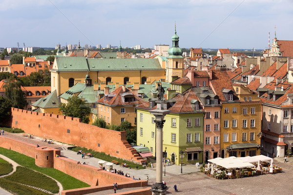 Orasul vechi Varsovia arhitectura istorica oraş Polonia constructii Imagine de stoc © rognar