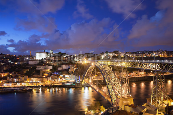 City of Porto in Portugal by Night Stock photo © rognar