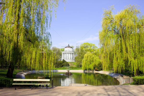 Garten Warschau Park Frühling öffentlichen Innenstadt Stock foto © rognar