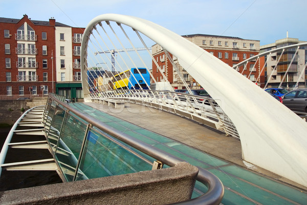 Brücke Dublin Irland städtischen Fluss Architektur Stock foto © rognar