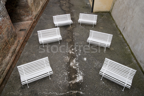 Courtyard Benches Stock photo © rognar