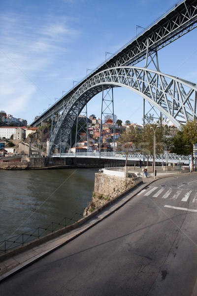 Dom Luis I Bridge over Douro River in Porto Stock photo © rognar
