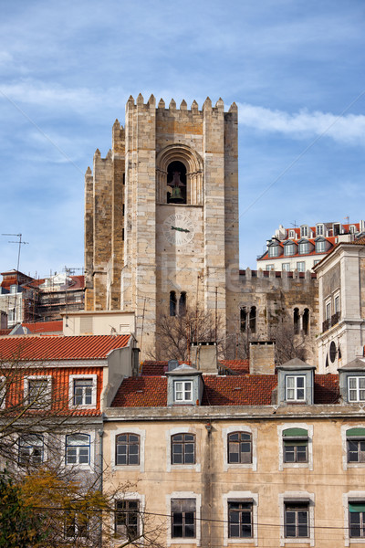 Tower of the Lisbon Cathedral Stock photo © rognar