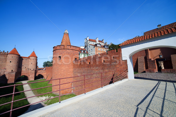 Old Town Fortifications in Warsaw Stock photo © rognar