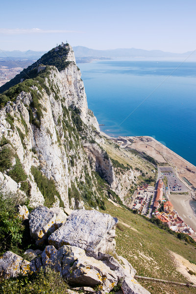 Gibraltar Rock and Mediterranean Sea Stock photo © rognar