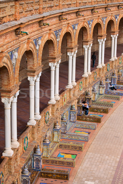 Plaza de Espana Colonnade in Seville Stock photo © rognar