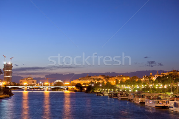 City of Seville at Evening Stock photo © rognar