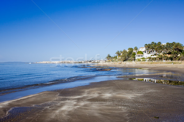 Marbella Beach on Costa del Sol in Spain Stock photo © rognar