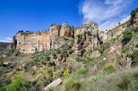 Cliffs of Ronda in Andalusia Stock photo © rognar