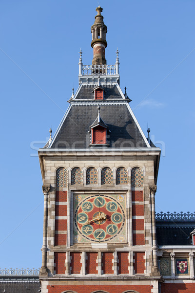 Foto stock: Veleta · Amsterdam · central · estación · torre · estación · de · ferrocarril