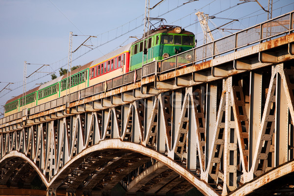 Vonat híd nyilvános öreg Varsó Lengyelország Stock fotó © rognar