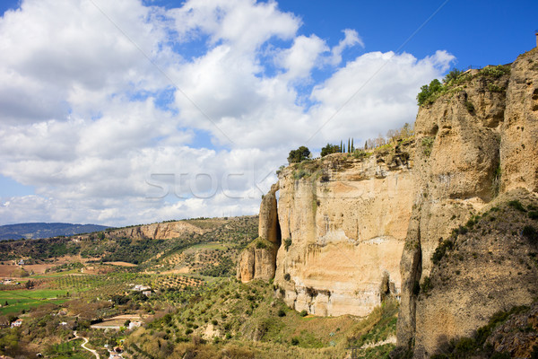 Ronda Cliffs in Andalusia Stock photo © rognar