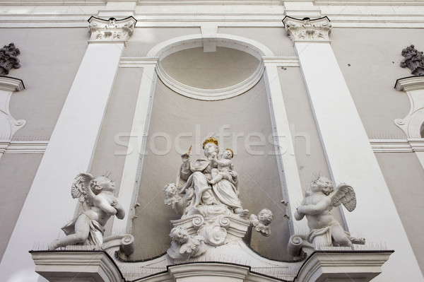 Stock photo: St Michael Church Sculptures in Budapest