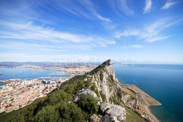 Gibraltar rock miasta widok z góry la Hiszpania Zdjęcia stock © rognar