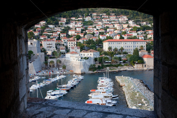 Dubrovnik marina Stadt Ansicht Wände Haus Stock foto © rognar