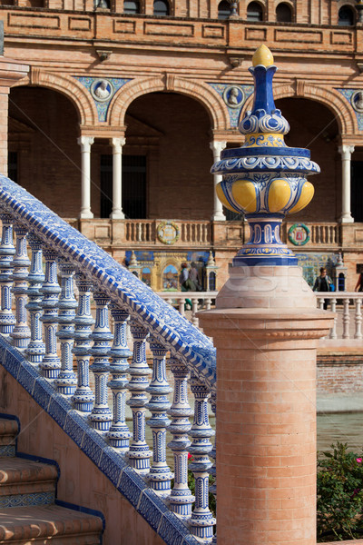 Azulejo Glazed Balustrade and Finial Stock photo © rognar