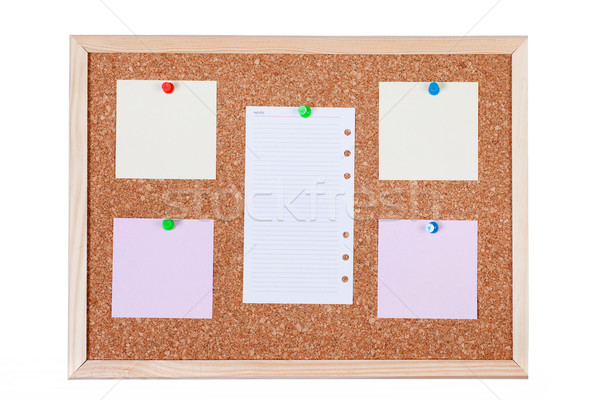 Blank Paper Notes on Corkboard Stock photo © rognar