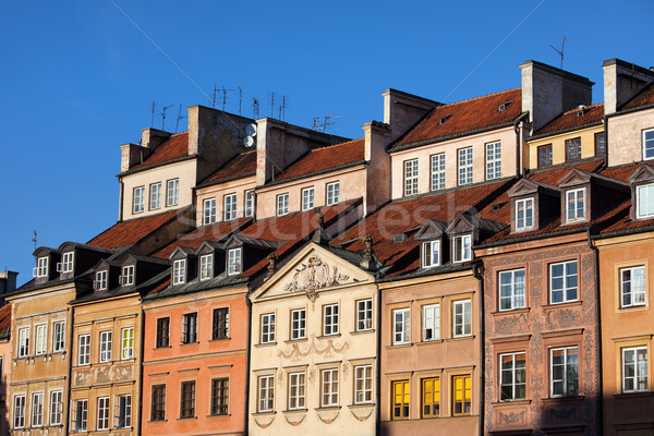 Old Town Tenement Houses in Warsaw Stock photo © rognar