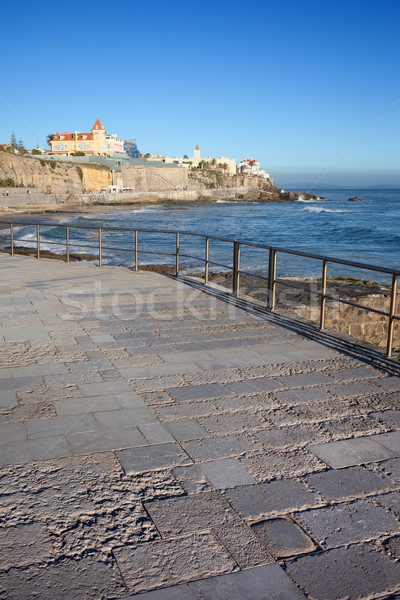 Cascais esplanade along Atlantic Ocean in Estoril, Portugal. Stock photo © rognar