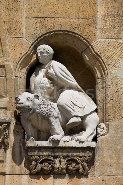 Capela escultura Budapeste pedra Hungria igreja Foto stock © rognar