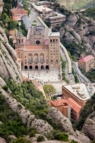 Foto stock: Mosteiro · acima · Espanha · edifício · montanhas