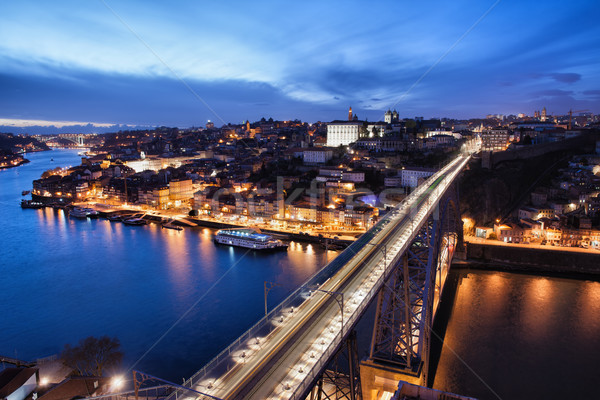 Miasta noc Portugalia most świat budynków Zdjęcia stock © rognar