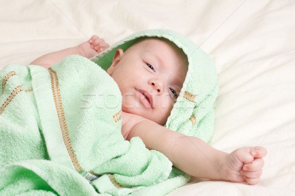 Little Baby Girl Toddler Stretching Arm Stock photo © rognar