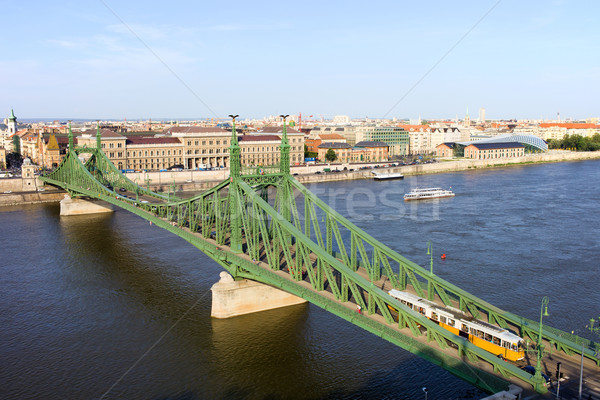 Stock photo: Liberty Bridge and Budapest Skyline