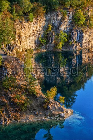 Stream bergen kristal berg najaar landschap Stockfoto © rognar