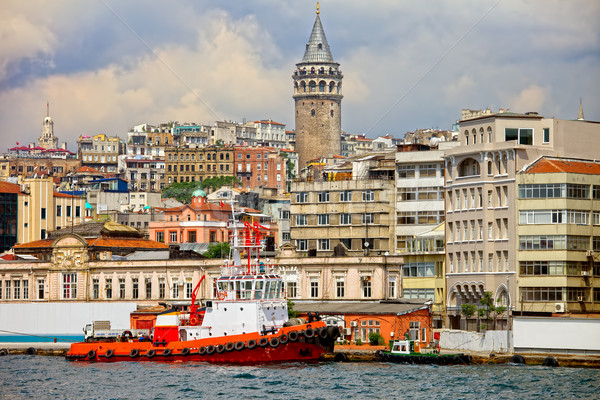 Istanbul cityscape quartiere architettura storica torre medievale Foto d'archivio © rognar