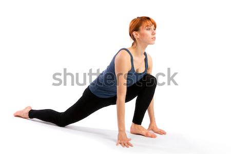 Woman Practising Yoga Exercise Stock photo © rognar