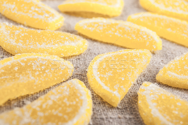 частей форма лимона Ломтики грубо текстильной Сток-фото © Romas_ph